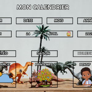 calendrier dinosaure