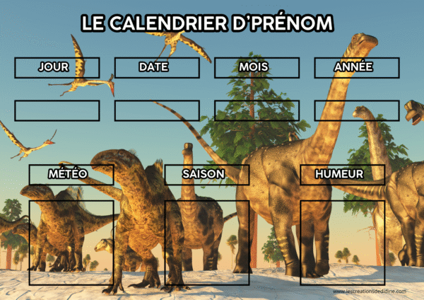 calendrier dinosaure – Image 3