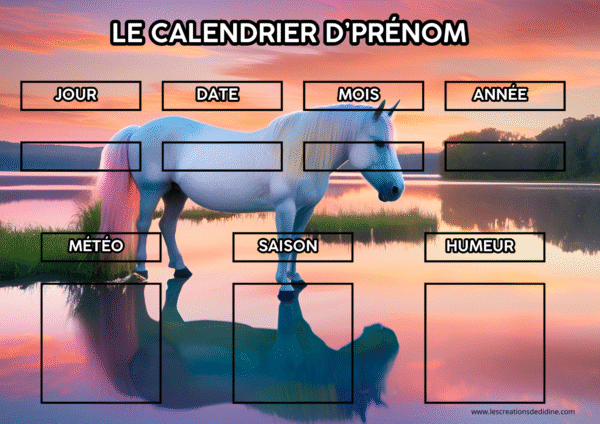 calendrier  licorne – Image 3