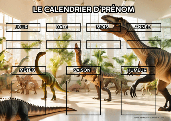 calendrier dinosaure – Image 2