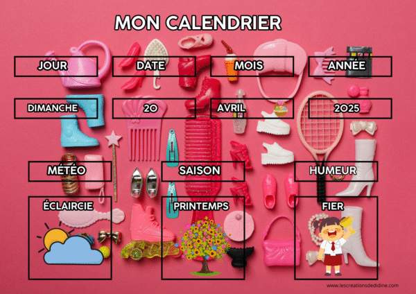 calendrier barbie