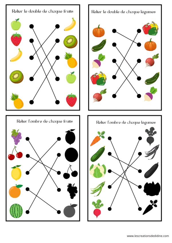livret d'activité sur les fruits et les légumes pour les 3 - 6 ans – Image 10