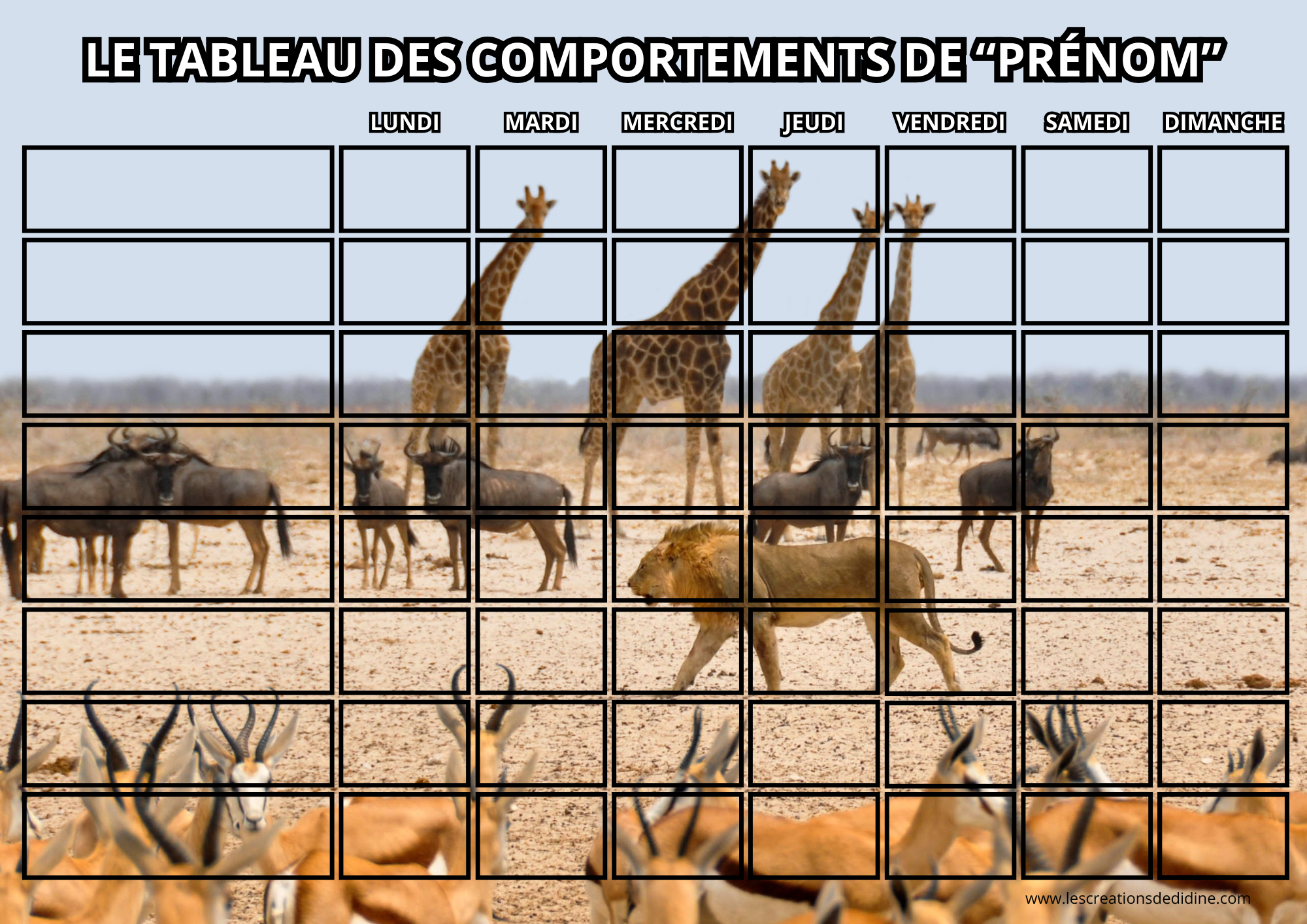 tableau des comportements – Image 2