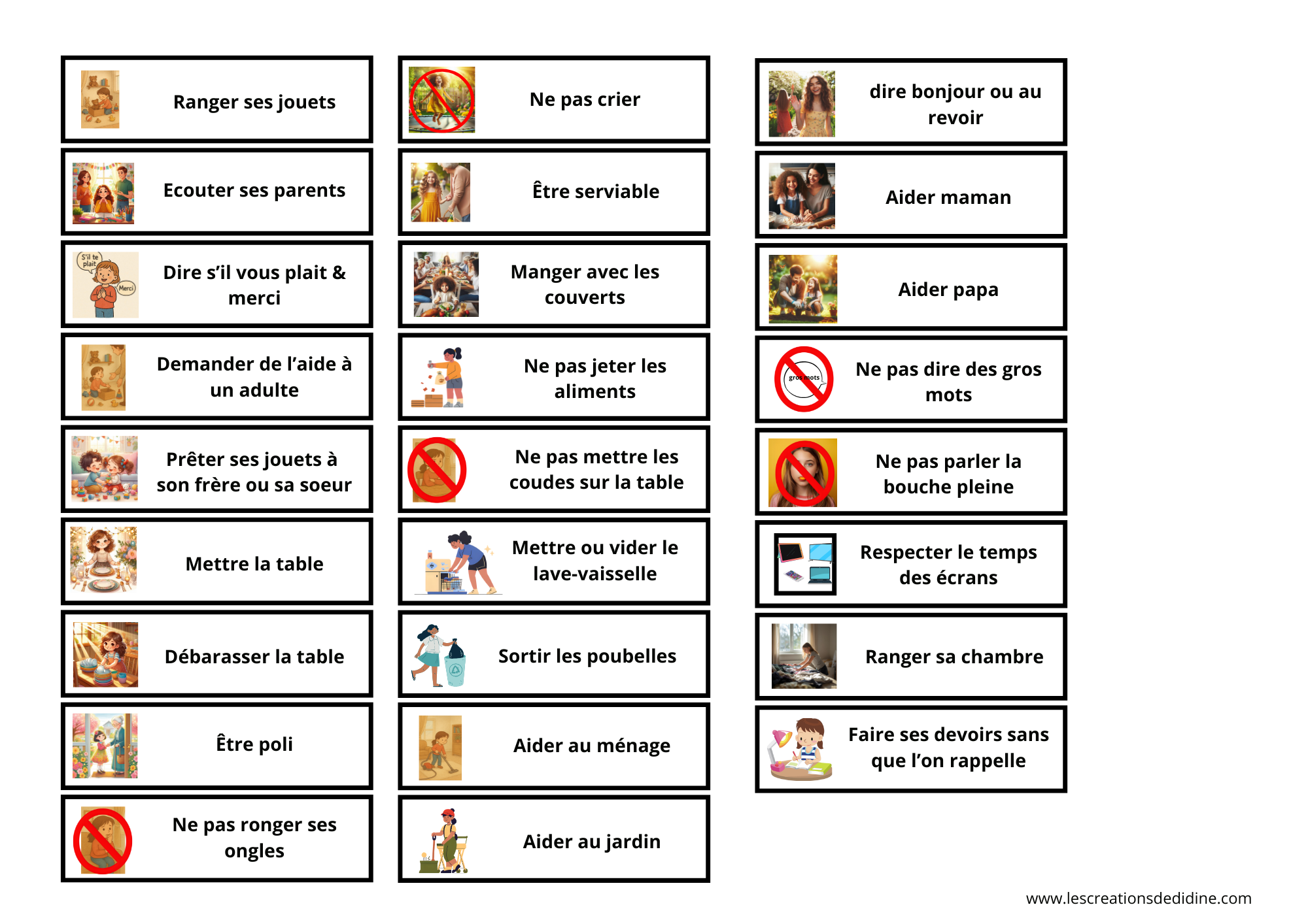 tableau des comportements – Image 12