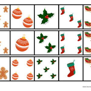 carte à compter noël