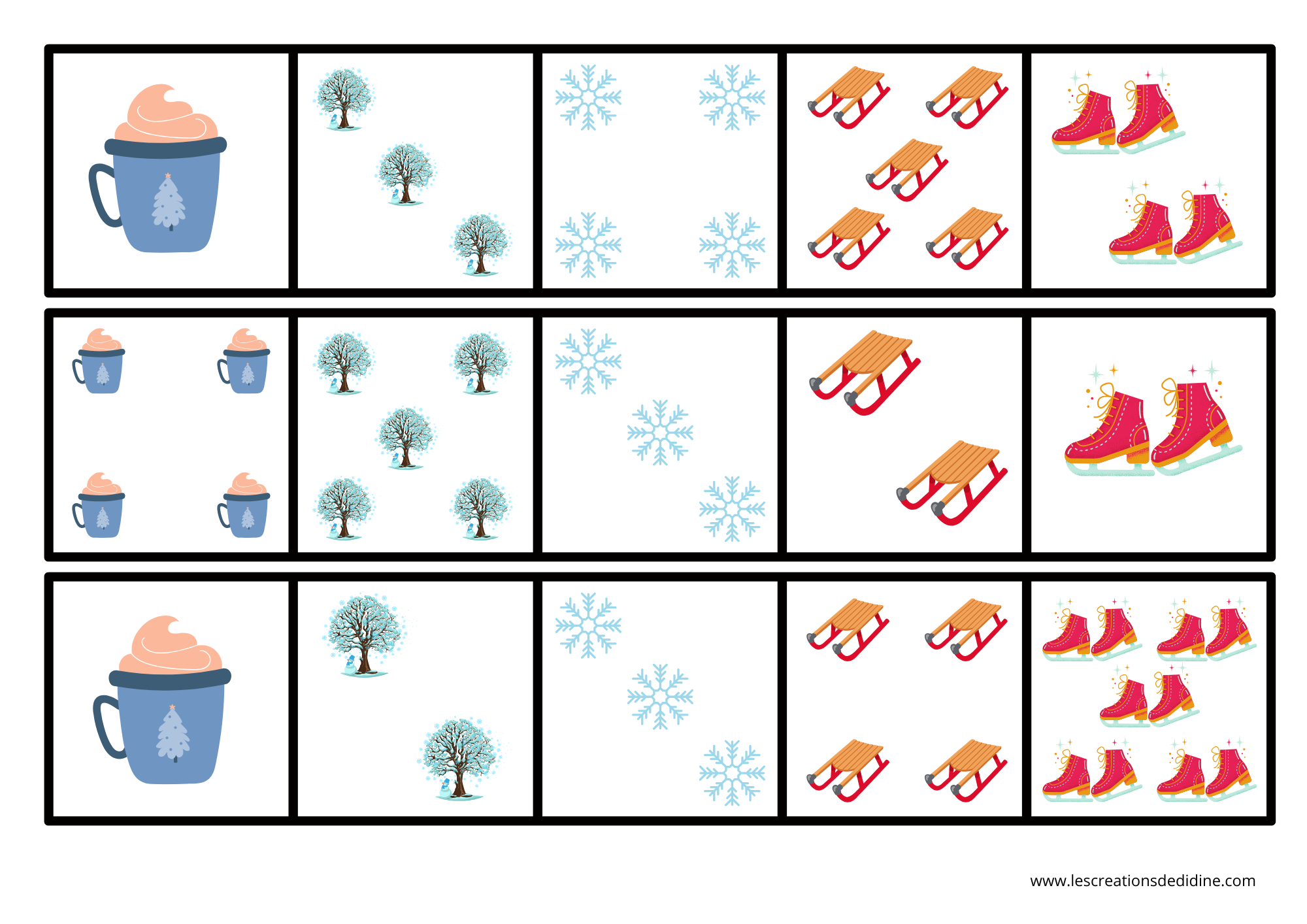 carte à compter hiver – Image 3