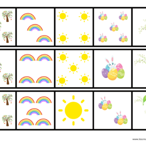 Cartes à compter printemps